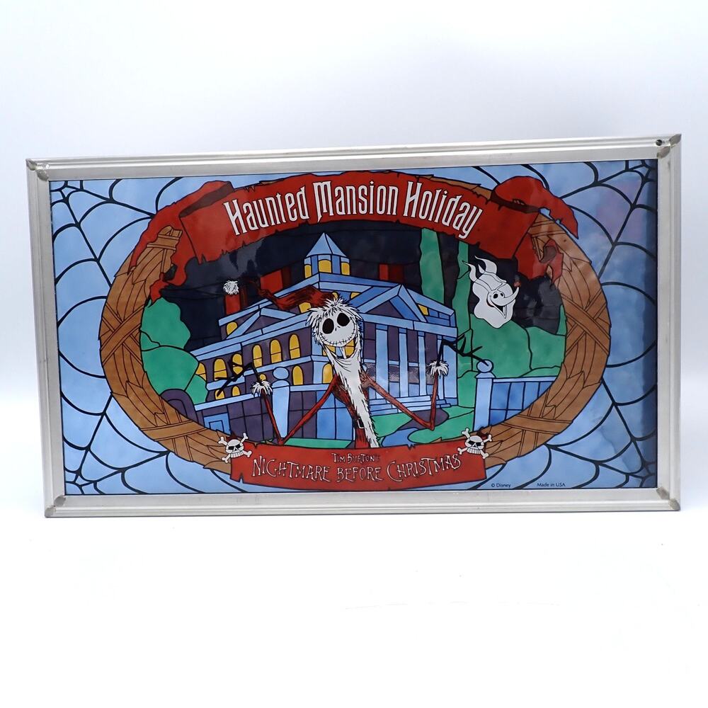 Disney Haunted Mansion Holiday Nightmare Before Christmas Jack Stained Glass